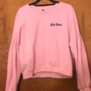 Cute and casual “girl hood” pullover